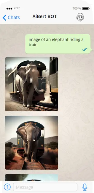 AiBERT Bot for WhatsApp - ChatGPT and MidJourney, by Kooya! Inc.